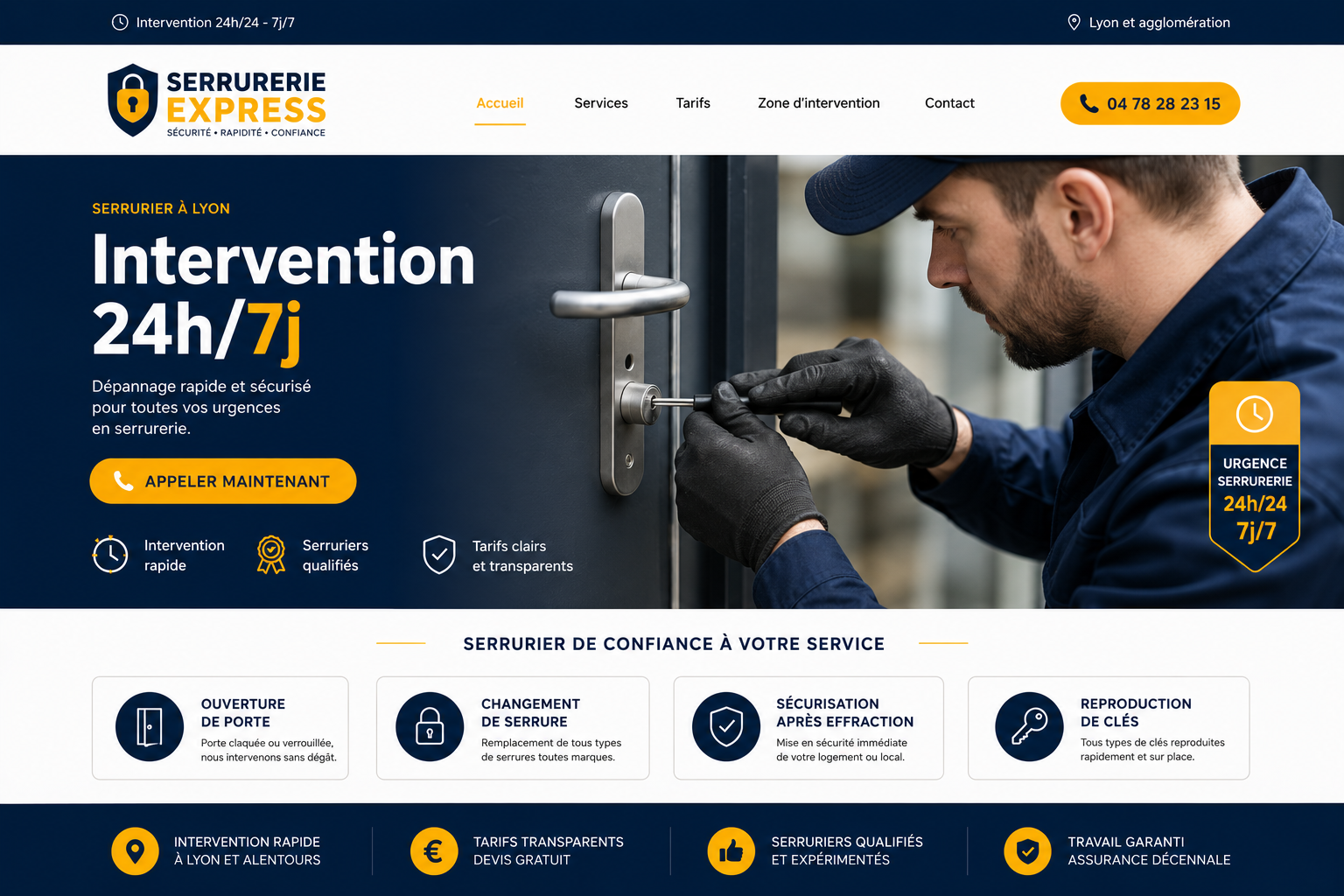 Site web serrurerie